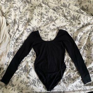 Black American Apparel Long Sleeve Bodysuit